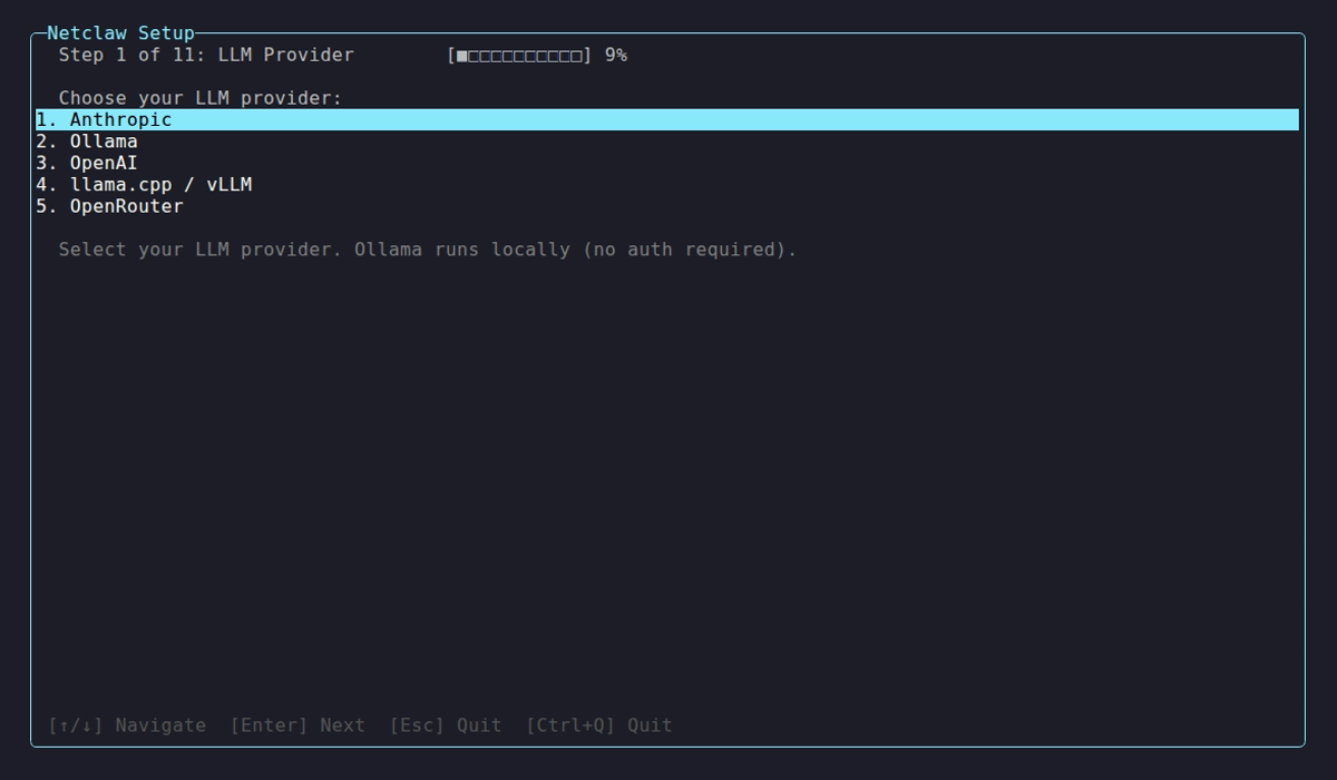 Provider selection list