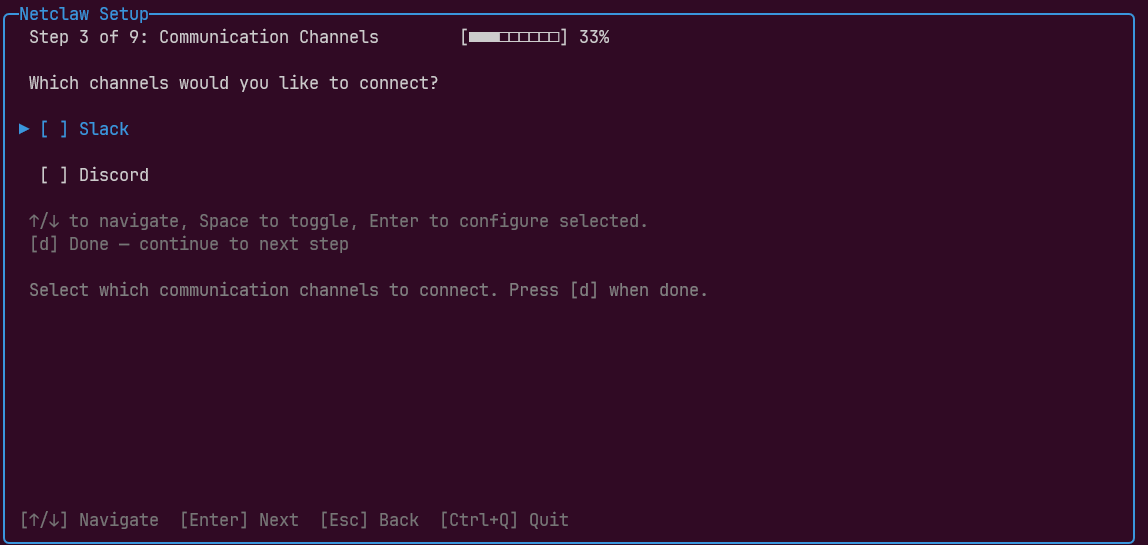 Channel selection